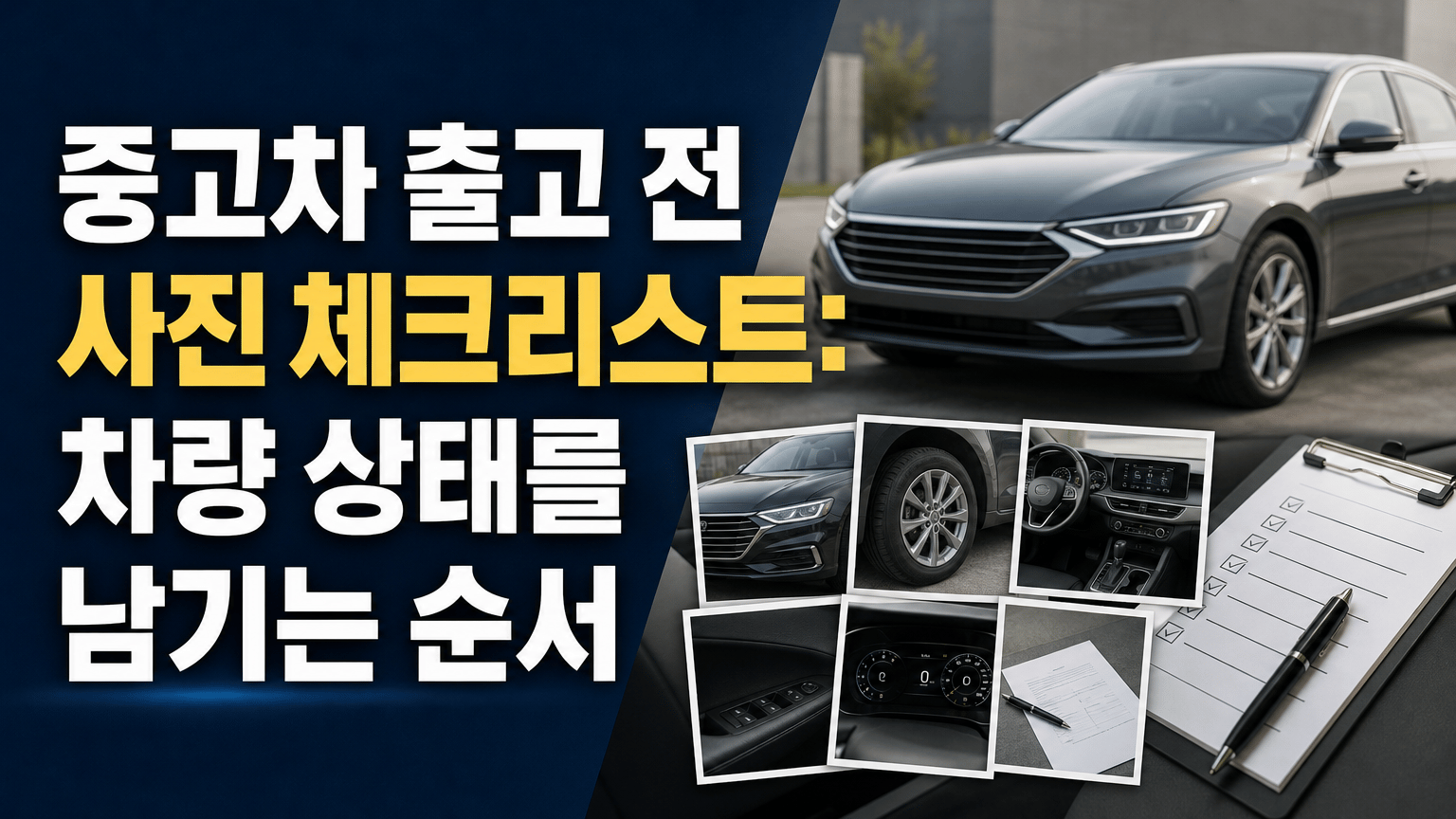 중고차 출고 전 사진 체크리스트: 차량 상태를 남기는 순서